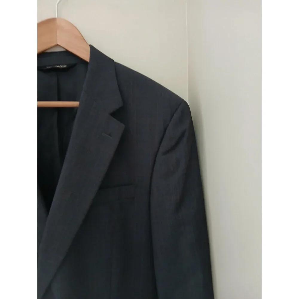 Jos. A. Bank 100% Wool Sport Coat Blazer Size 42L Gray Academia Work